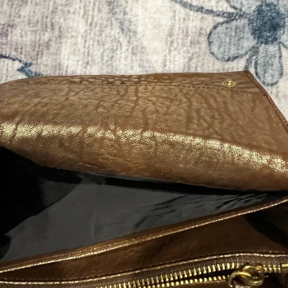 Miu Miu Gold metallic bifold wallet EUC - Picture 10 of 13